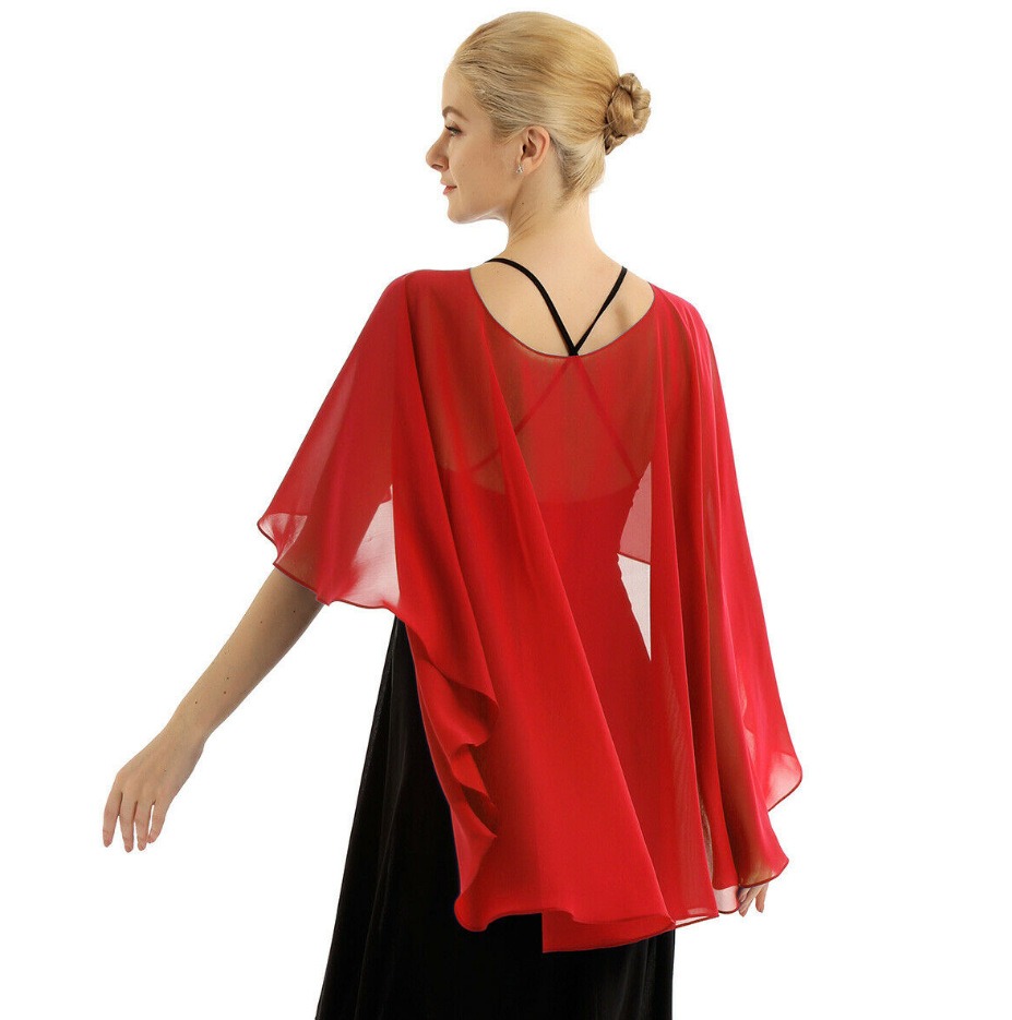 Elegante involucro da sposa in chiffon per mantelle da sera da donna Accessori per giacca da sposa