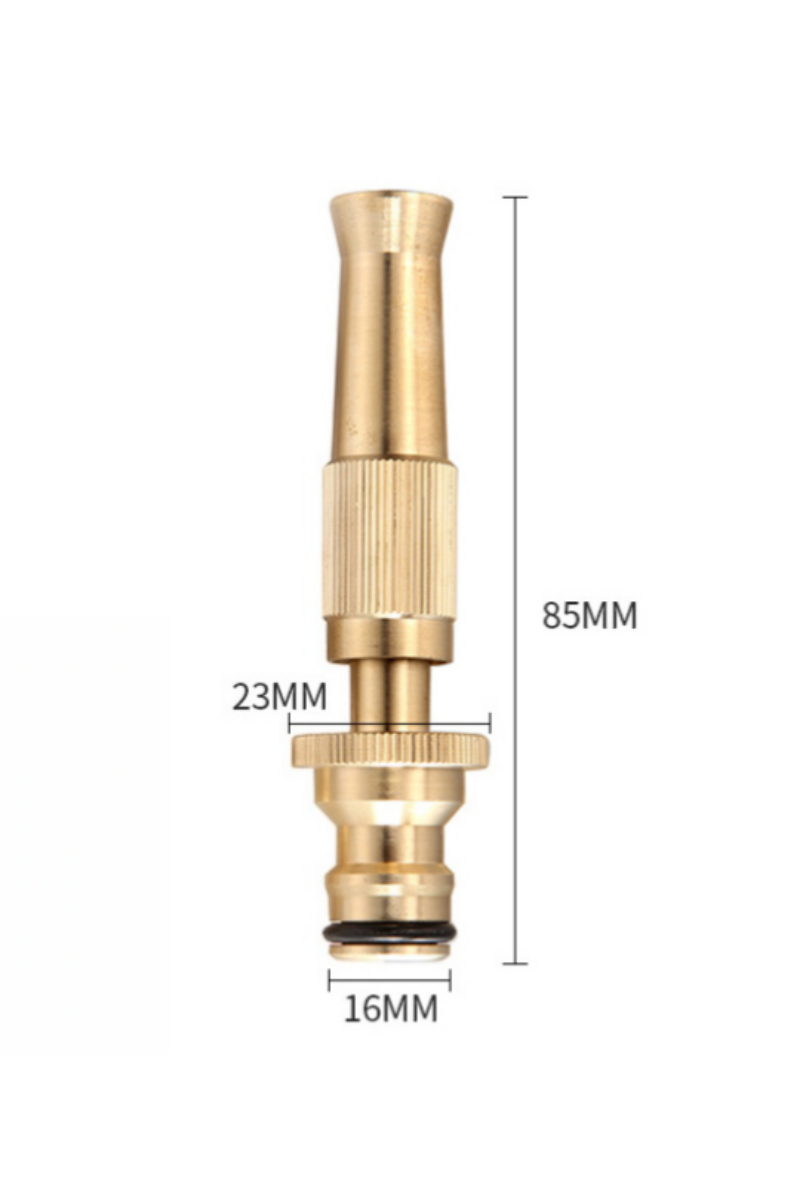 Spray bico pistola de agua bronce alta presión spray directo aspersor conector rápido casa mangueira jardín arma ajustable