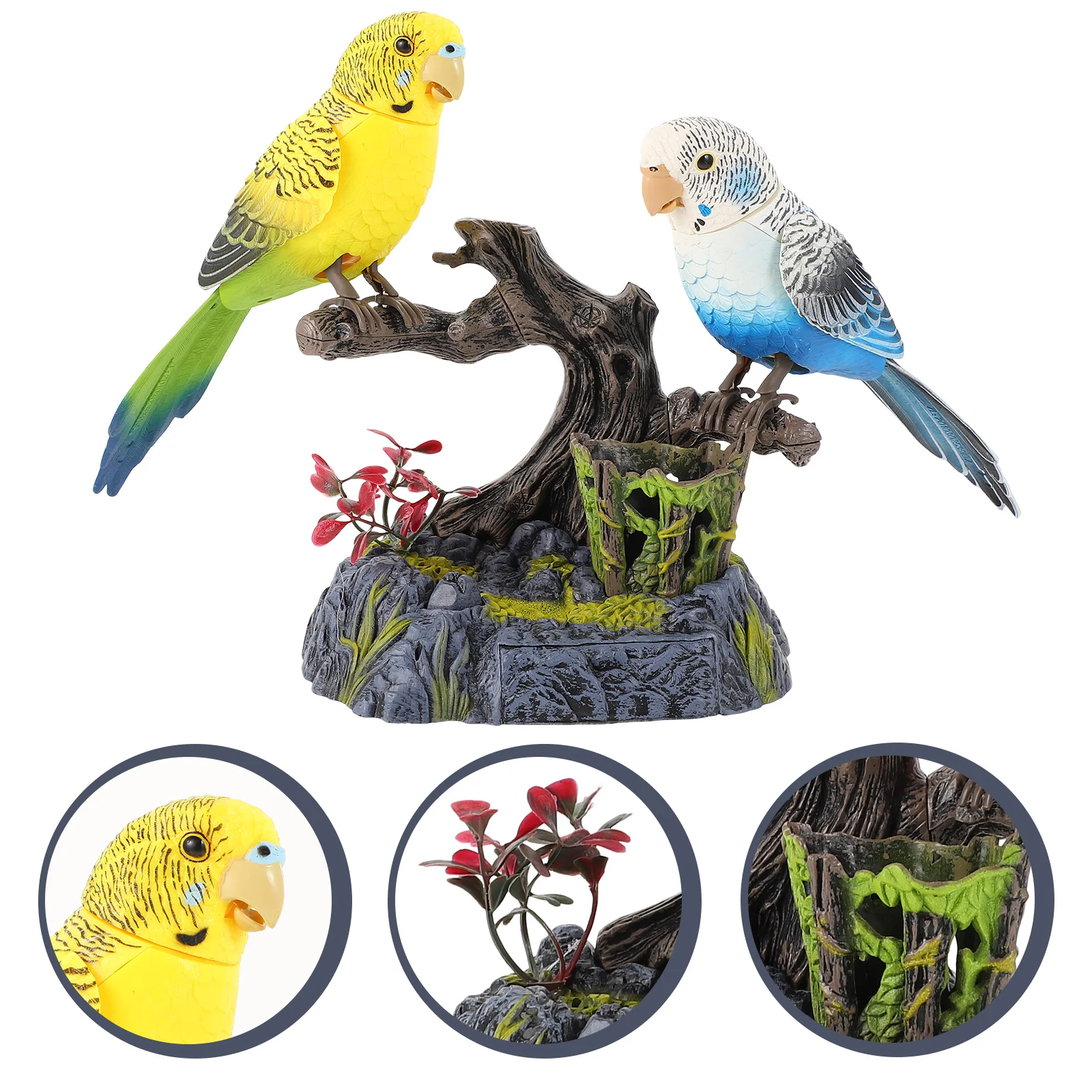 Puzzle Toys Chirping Bird Parrot Voice Control Electric Recording Talking Brain