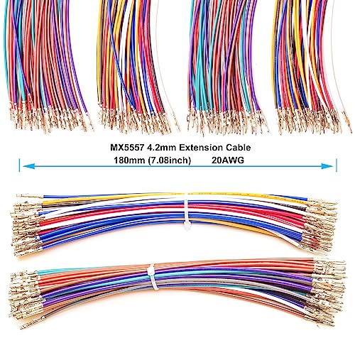 Molex 5557 4.2มม. ชุดขั้วต่อชายและหญิงพร้อมสาย20AWG Molex MINI-FIT JR แบบ DUAL ROW 2*1/2/3/4/5/6P (ชุด MX4.2-MF-180)