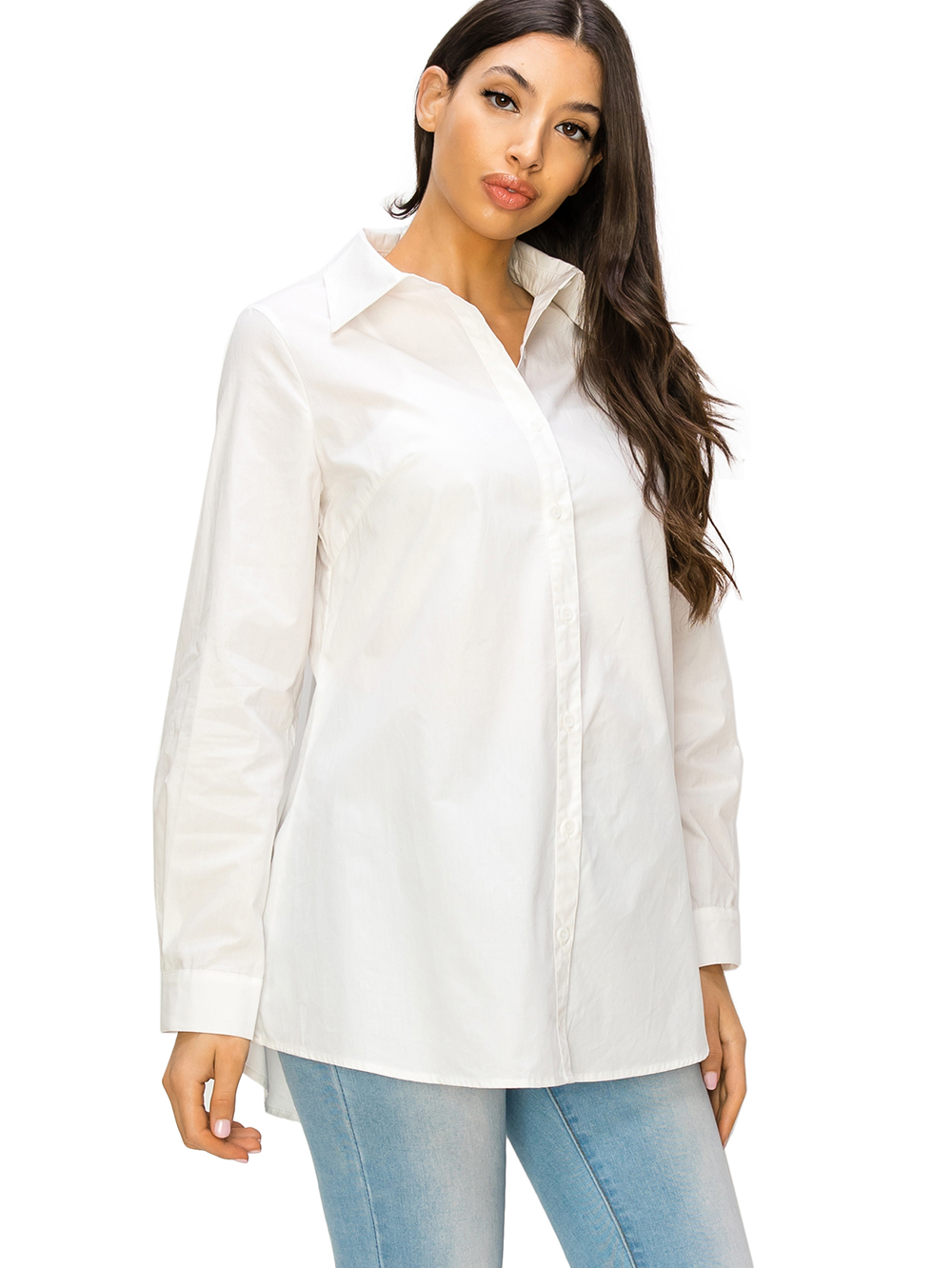 Camisas blancas De manga larga De algodón con botones para Mujer, blusas 2021, Camisas De Mujer, Tops para Mujer, Chemise Femme, ropa para Mujer