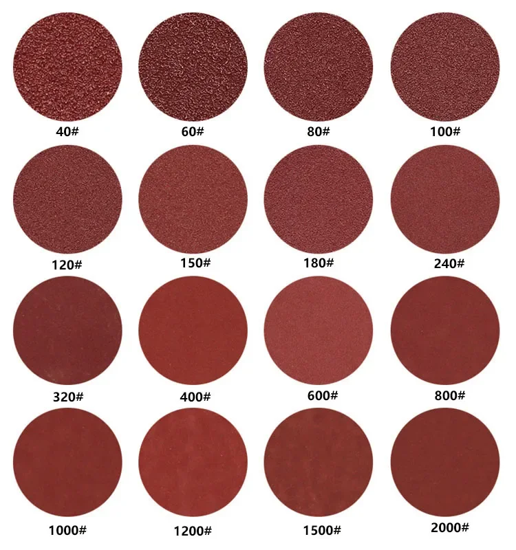 10pcs/set 125mm 5"/5inch Sanding Discs 8 Holes Sandpaper Pads Set Hook & loop Abrasive sander paper for polishing tools