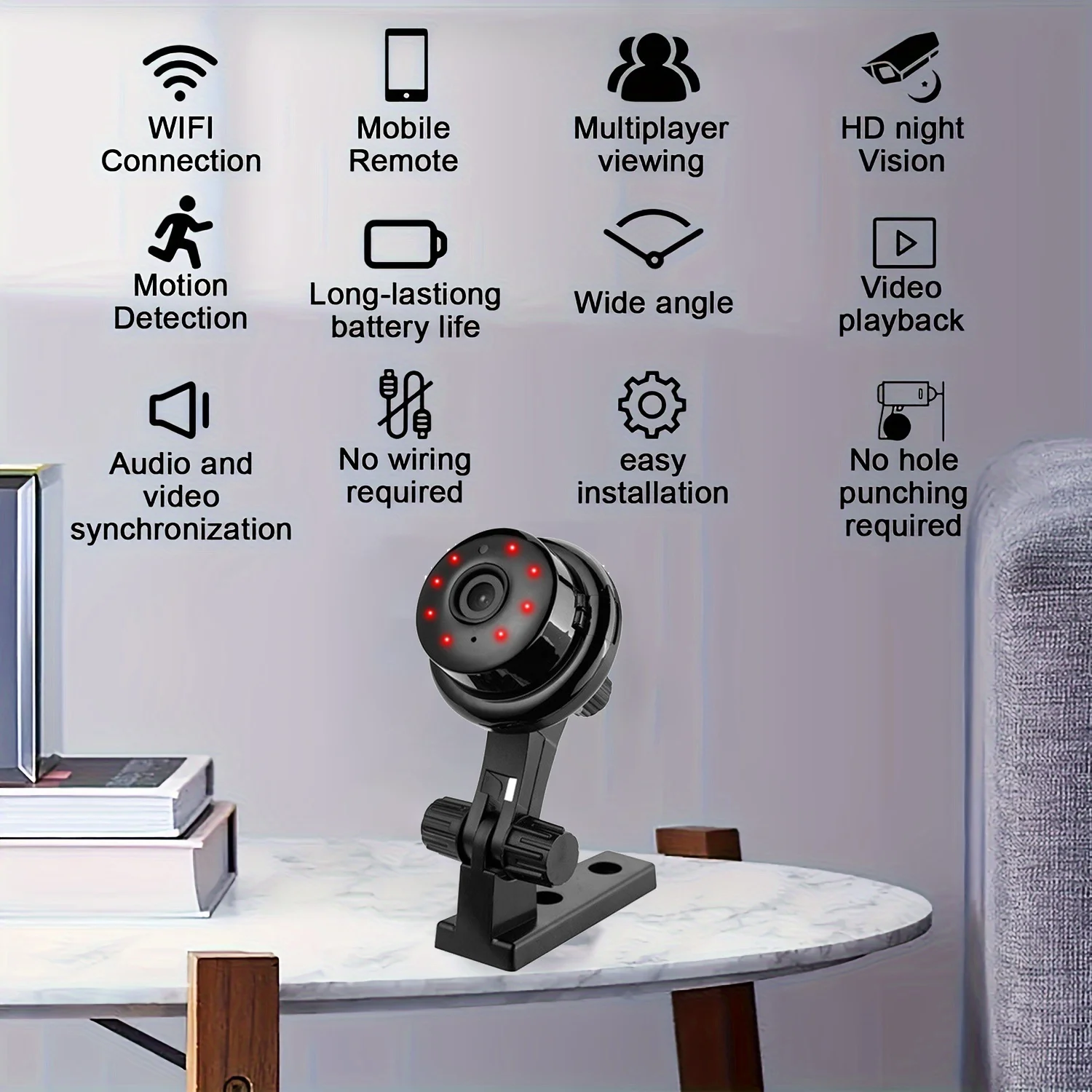 1080P WiFi Camera HD Infrared Night Vision Camera Home Security Remote Monitoring Camera Intelligent Detection Outdoor 2025 NEW