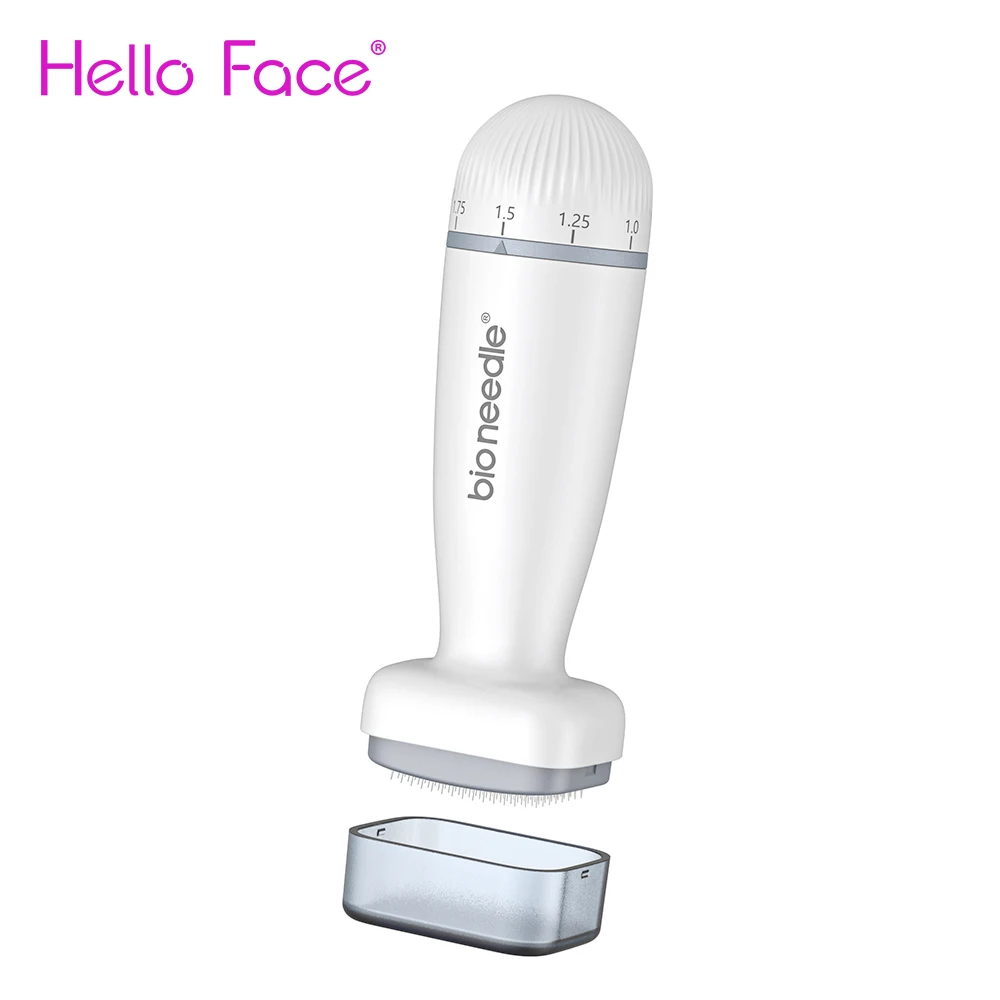 Hello Face Derma STAMP เข็ม120เข็มเข็มปรับได้การดูแลผิวด้วยเข็มขนาดเล็กระบบลูกกลิ้งการสูญเสียเส้นผมการบำบัดการเจริญเติบโตของเครา