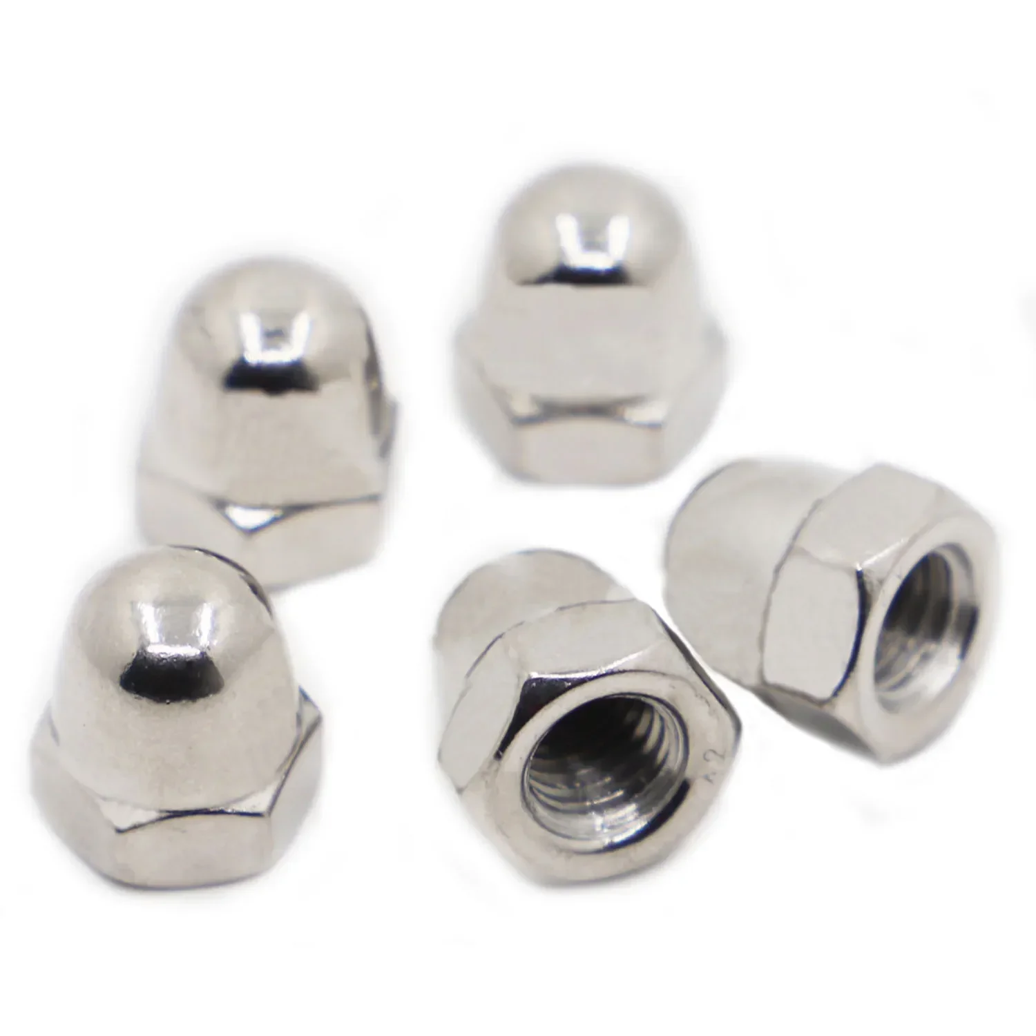 Tuercas abovedadas de tuerca ciega hexagonal de acero inoxidable DIN1587 304 para decrotive M3 M4 M5 M6 M8 M10 M12 M14 M16