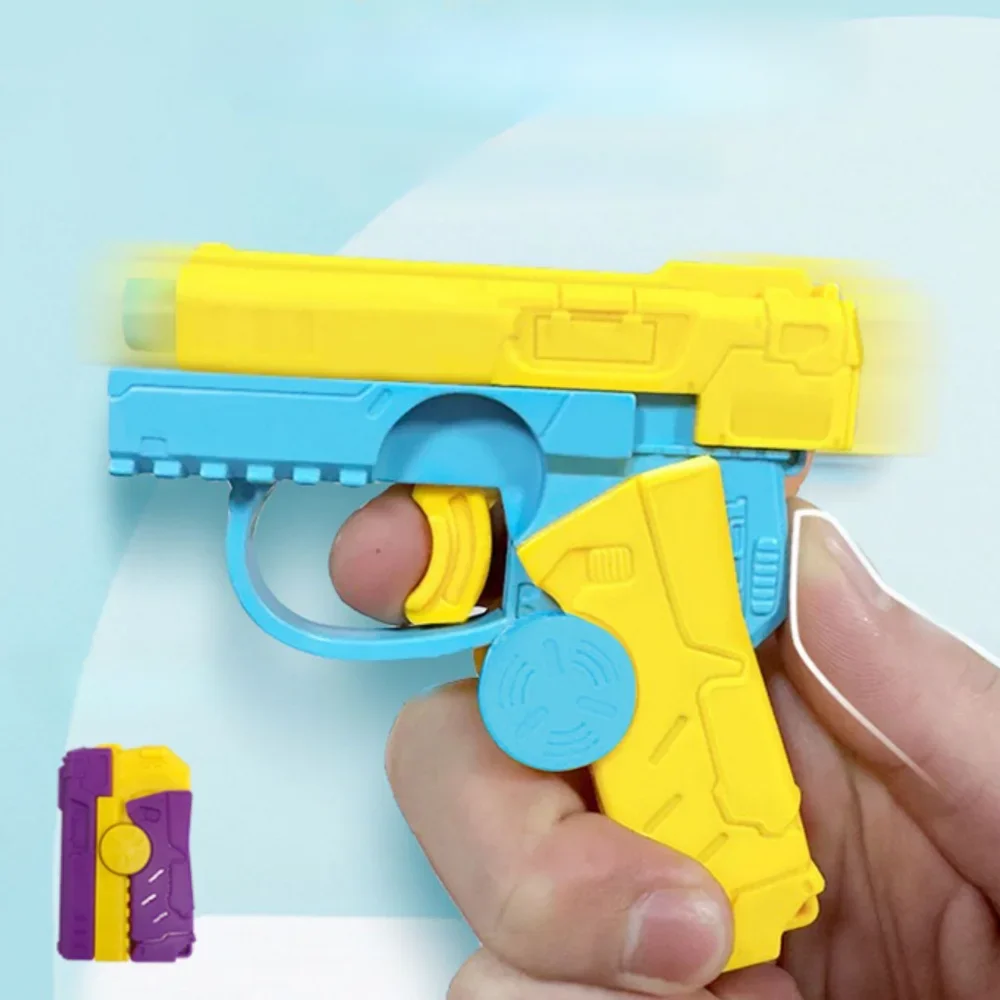 ใหม่มาถึง Fidget Spinner Gun Transforming อัตโนมัติ Rebound Mini ปืนของเล่นสํานักงาน Fidget ของเล่นผู้ใหญ่ความเครียดบรรเทาของเล่น
