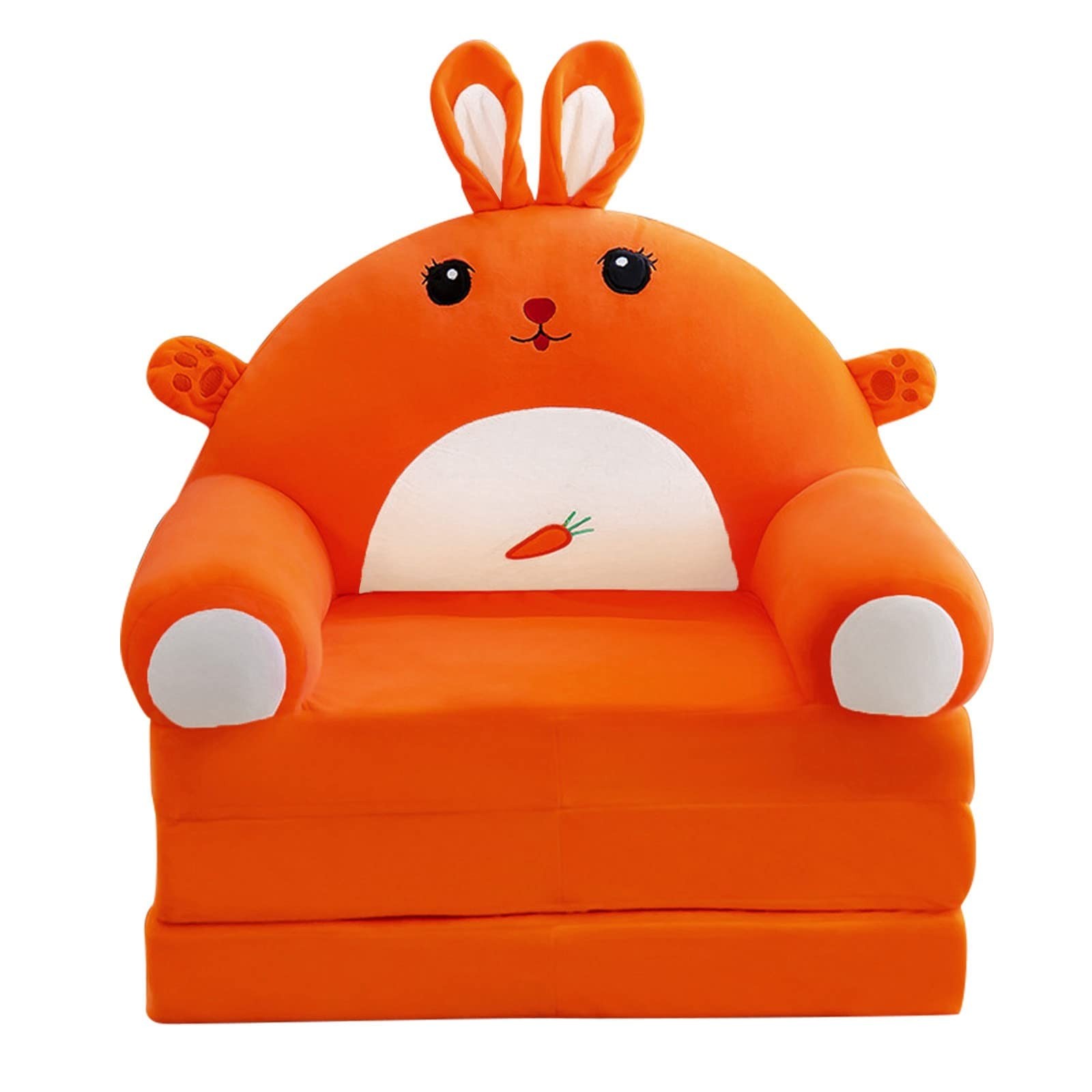 50X115CM Three Layers Plush Foldable Children's Sofa Backrest Chair 2In1 Children Sofa Cute Cartoon Lazy Sofa Folding Sofa Bed ﻿