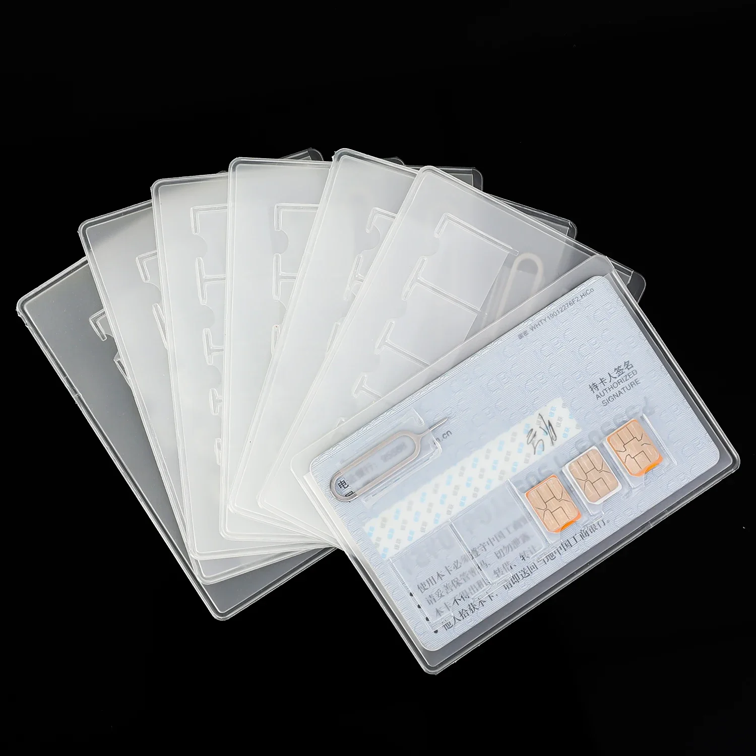 Portable SIM Card Ejector Nano Memory Cards Protector Holder Anti-lost Slim Card Slots Storage Case for Micro SIMcards Bag