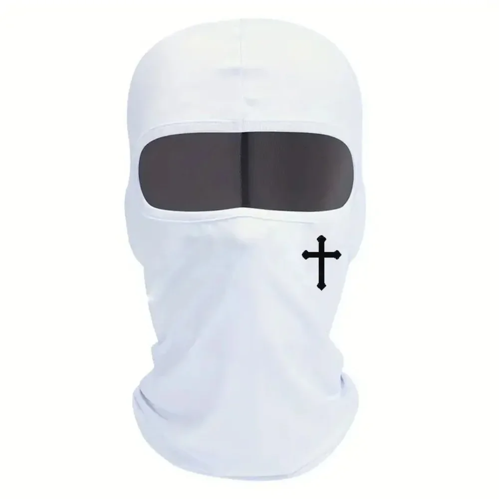 Black Cross Face Ski Mask - Breathable for Cycling, Motorcycling, Skiing - Winter Outdoor Sports Gear