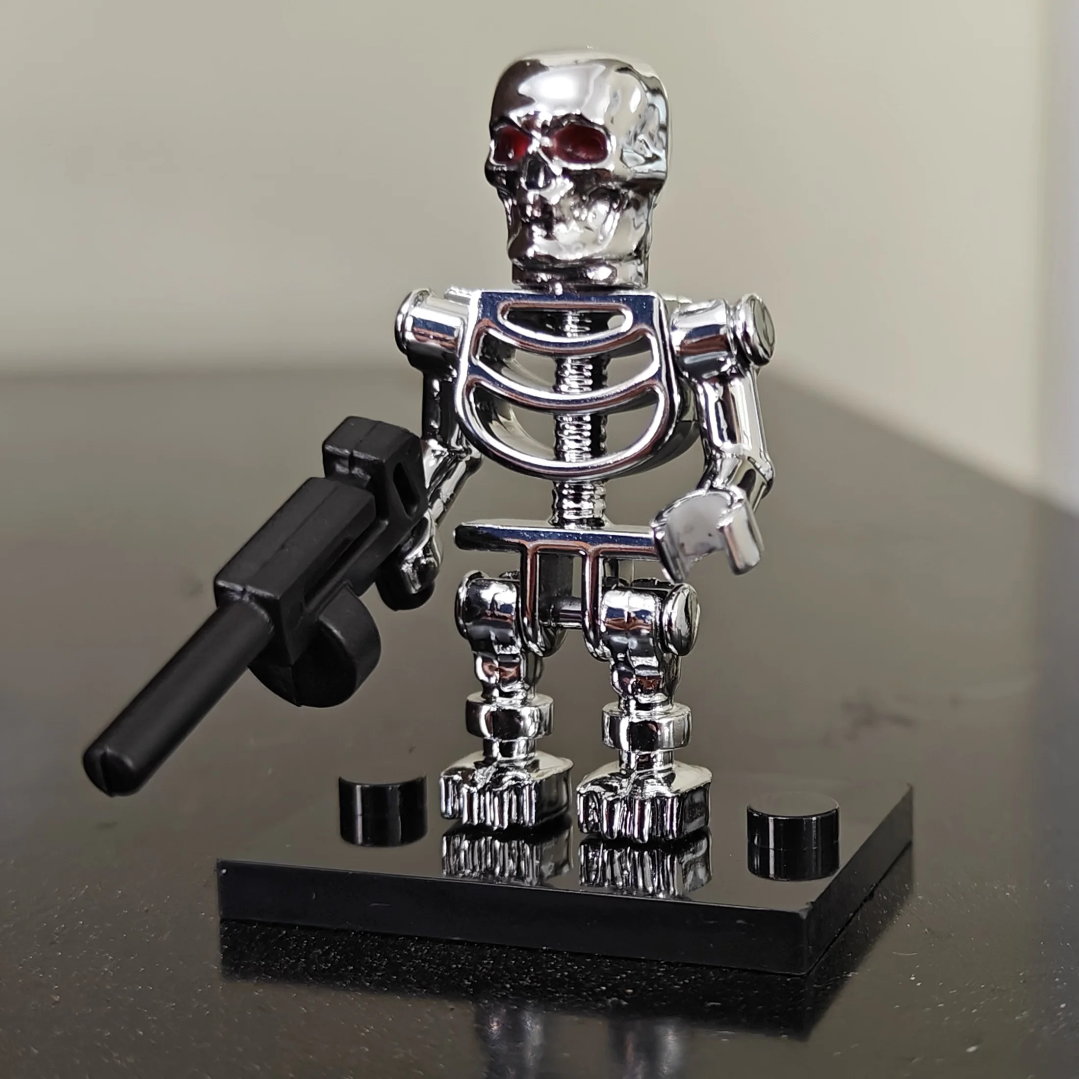 Electroplate Plating Chrome Mr Gold Building Blocks Golden Mini Action Figure Toys