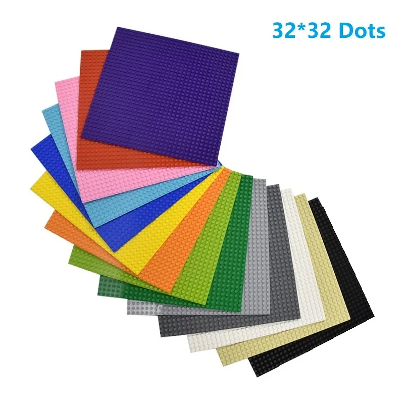 3PCS Classic Baseplate 32X32 Dots Building Blocks Bricks Base Plates DIY Plastic Board Blocks Construction Toys