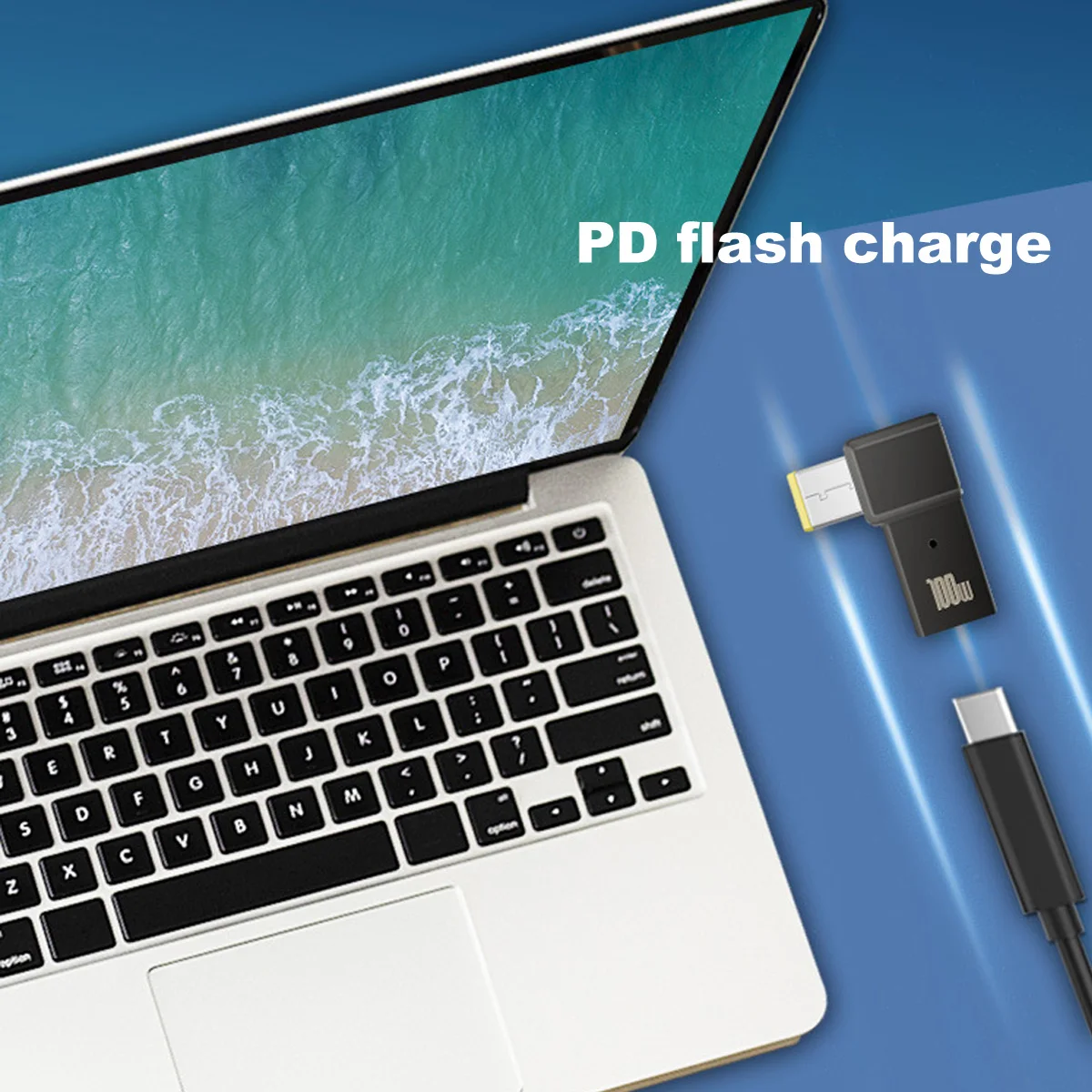 PD 100 ワット USB タイプ C メス - DC オスアダプタ Lenovo Thinkpad USB-C 高速充電ケーブルコンバータスクエア PD プラグ