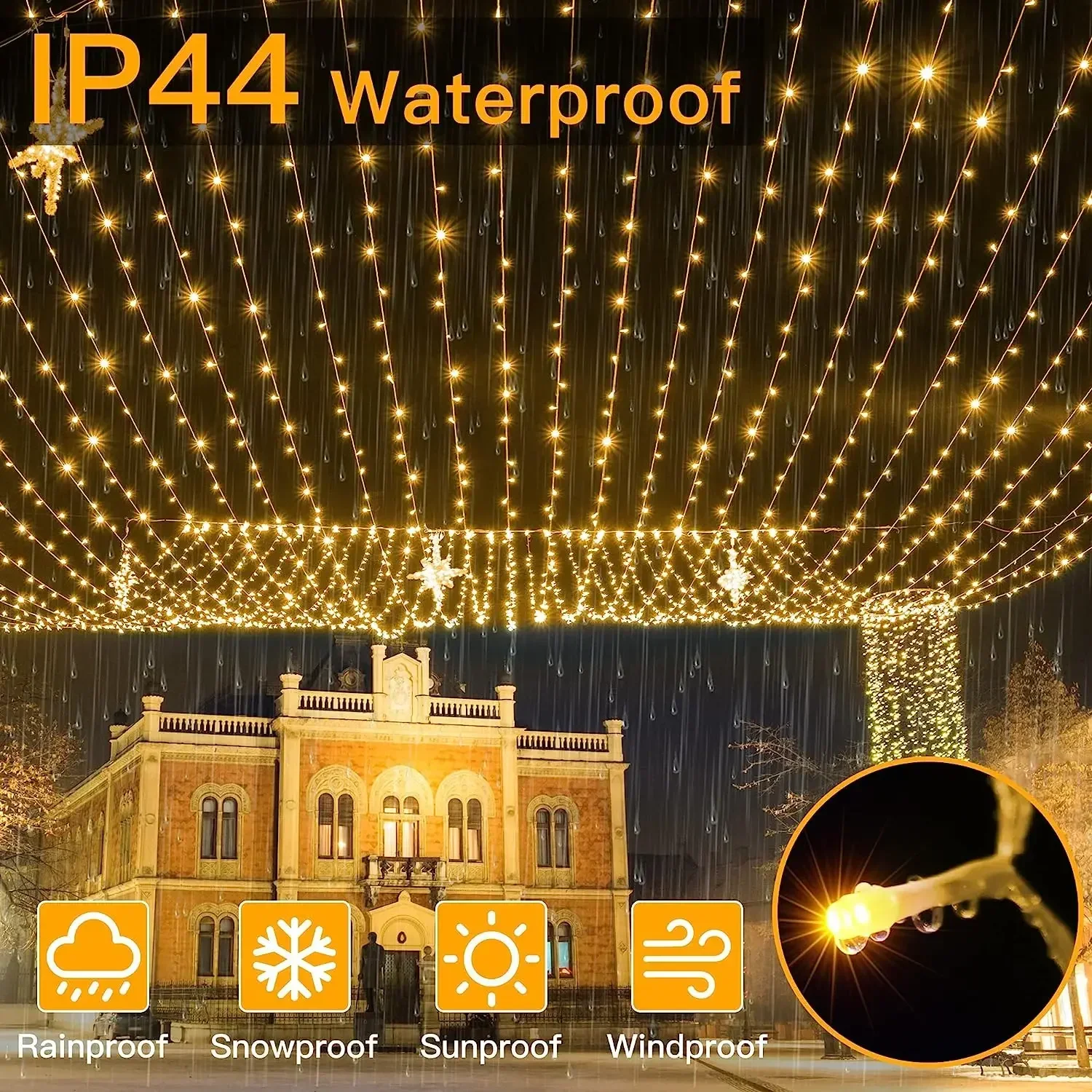 Festoon 5 M-100 M Garland LED String Light คริสต์มาสไฟ Fairy กลางแจ้งสําหรับ Tree Garden Street งานแต่งงานตกแต่ง Patio