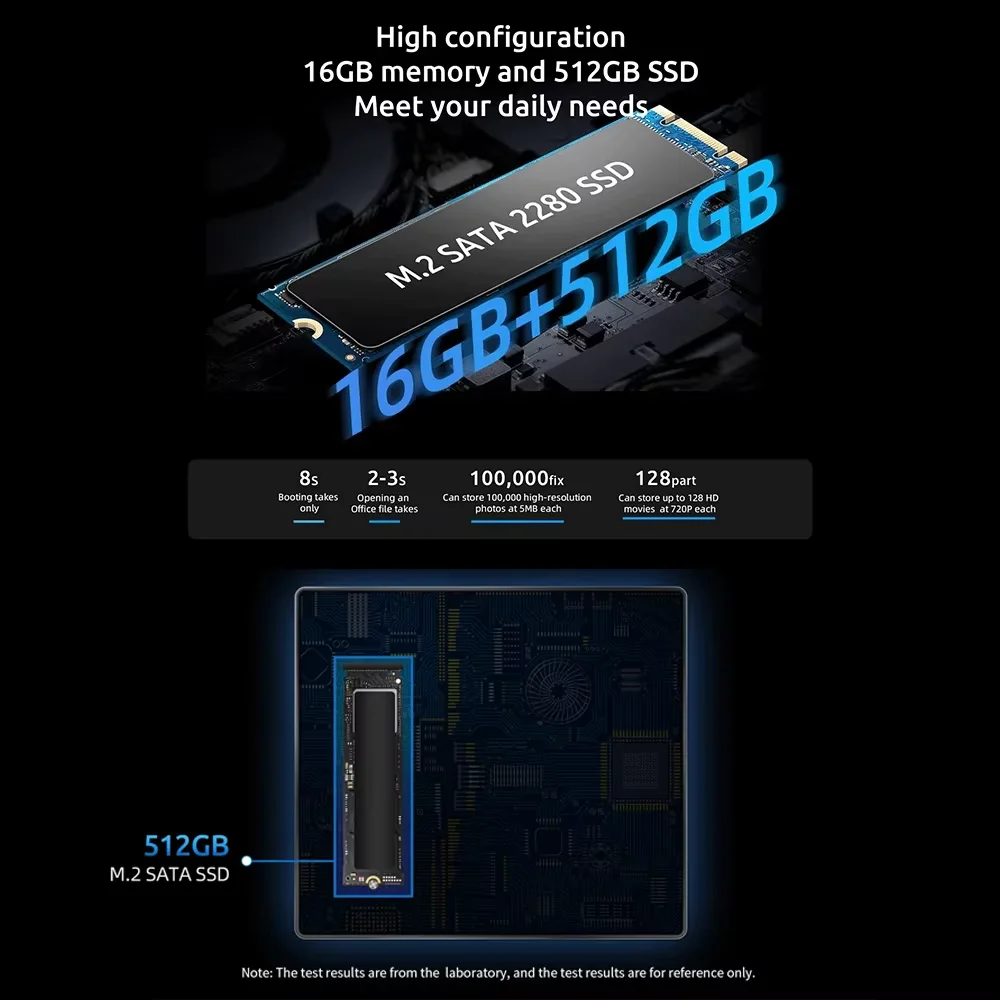 BMAX B4 Plus Mini PC Windows 11 PC Intel N100 16 GB DDR4 512 GB SSD 2*HDMI 1*Type-C Obsługuje 4K@60Hz 750MHz Intel UHD Graphics