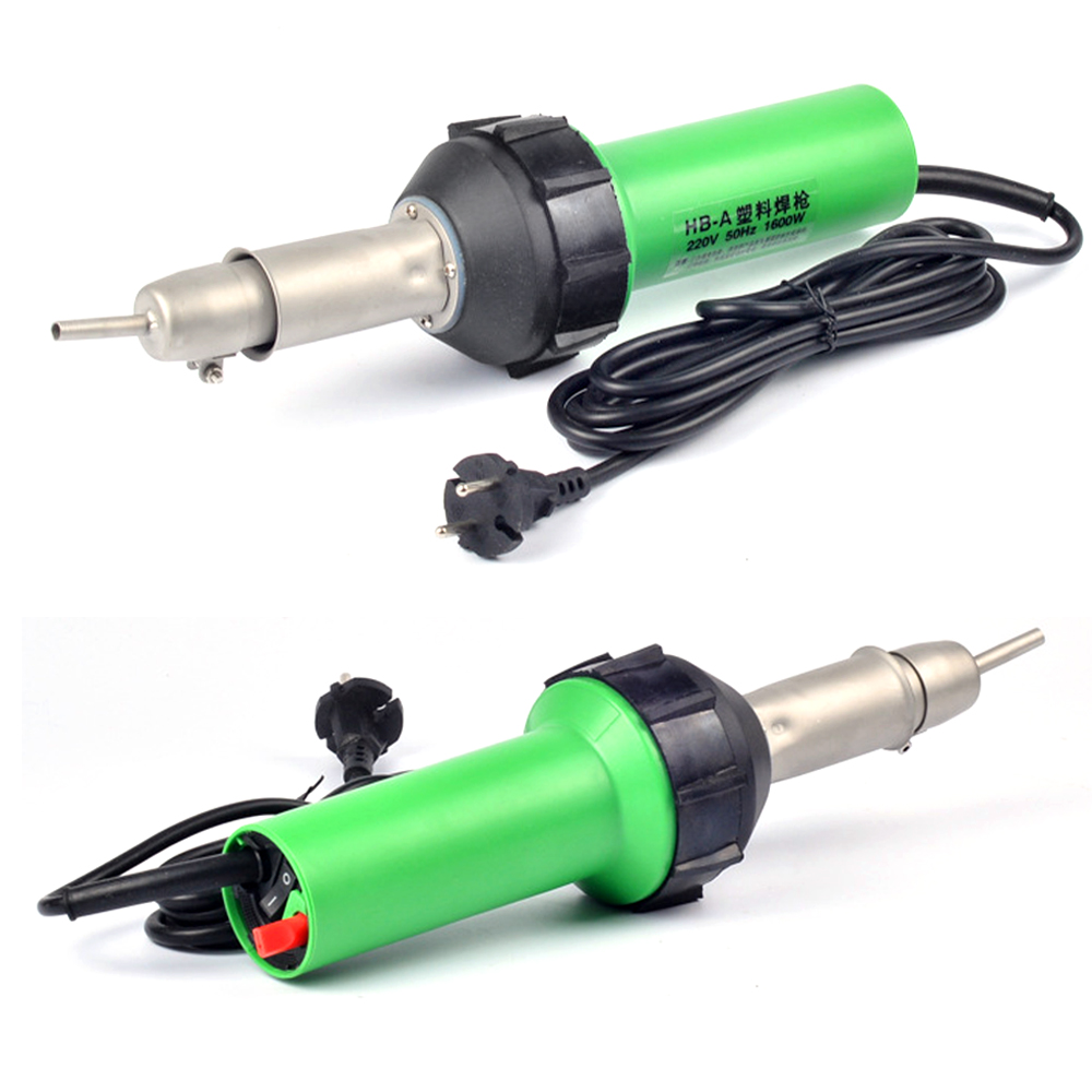 AC220V 1600 ワットプラスチック溶接ガンマシン電気ホットエアガンプラスチック溶接トーチ + 加熱コア + フラットヘッドアクセサリー