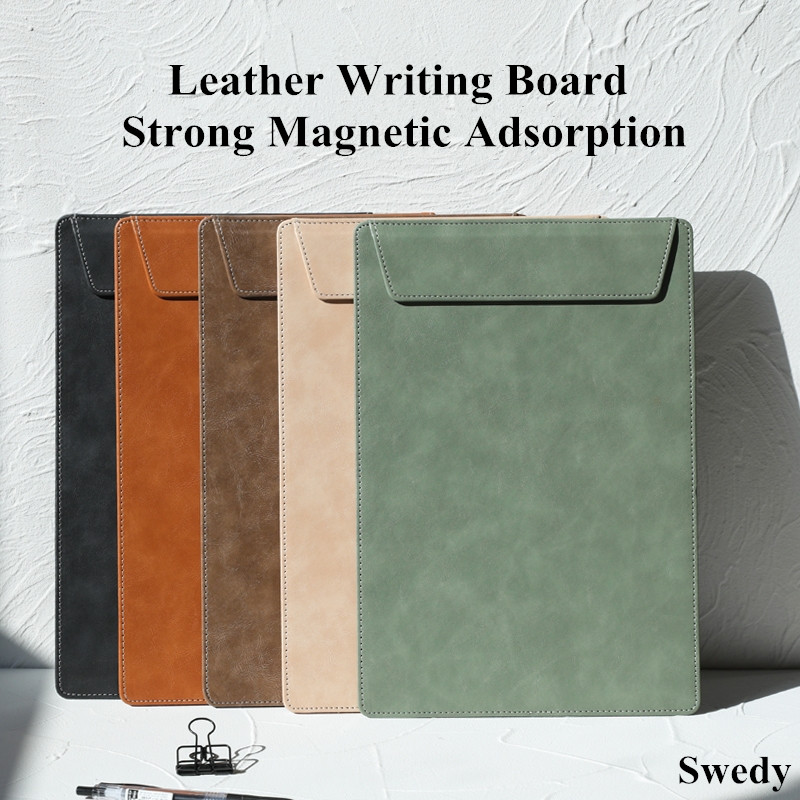 A5 229X160MM Magnetische PU Leder Schulen Krankenhäuser Büro Datei Clip Board Menü Halter Zwischenablage Schreiben Clip Board