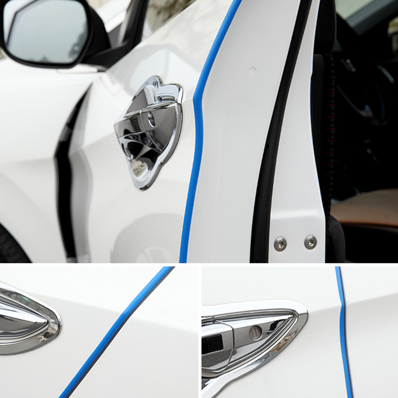 Car Door Protector Edge Scratch Strip Guard Trim Automobile Door Anti Collision Protection With Steel U Shape Edge Rubber Seal