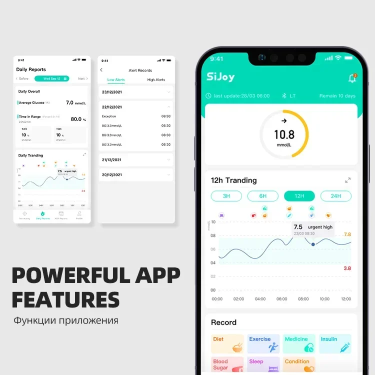 GS1 CGM-sensor voor 14 dagen RU en Engelse app downloaden