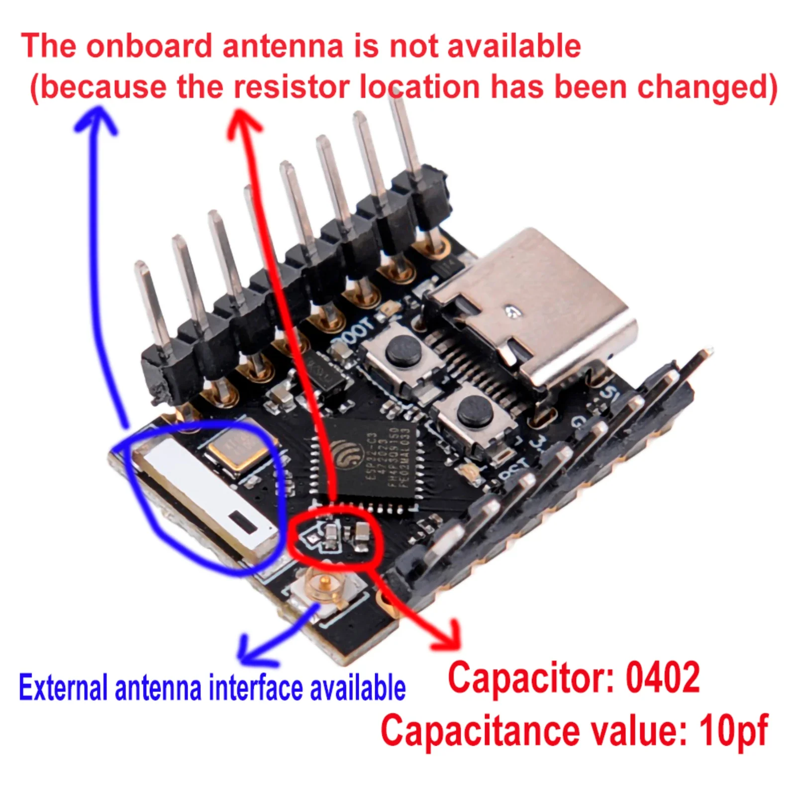 ESP32-C3 super mini Wifi Bluetooth development module, ESP32-C3_Mini_V1 / 2.4G 3DBI gain antenna