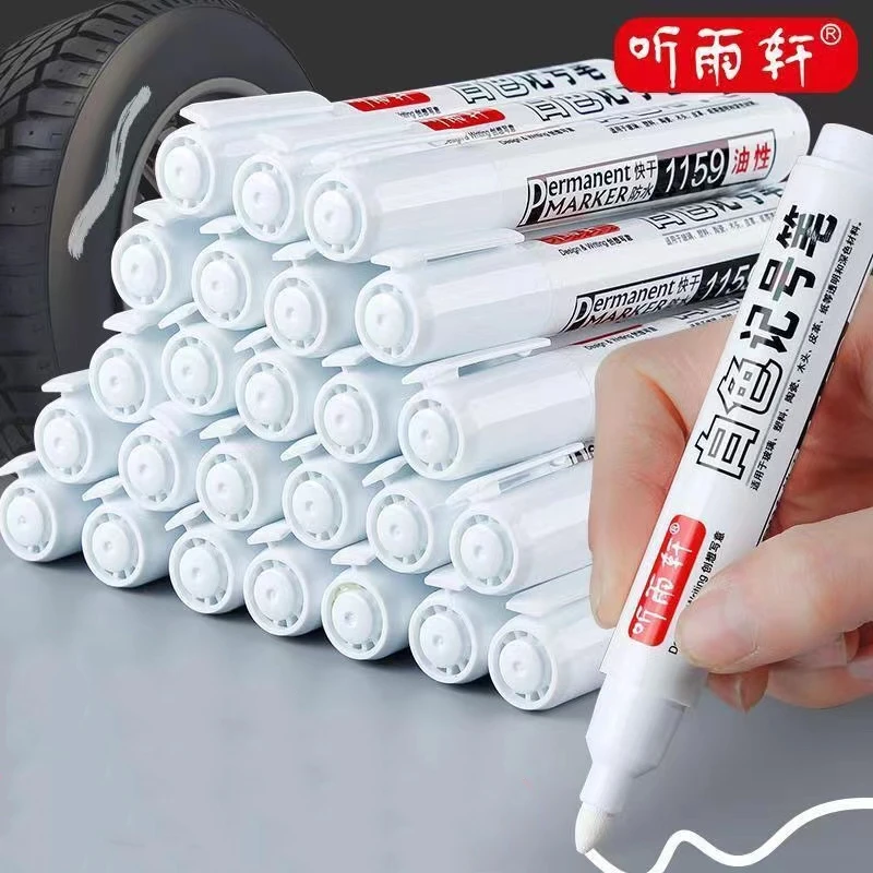 3/5/7 Cái/bộ Cho Kim Loại Trắng Bút Đánh Dấu Dầu Nhựa Dẻo Chống Thấm Nước Bút Gel Viết Vẽ Graffiti Bút văn Phòng Phẩm Xách Tay