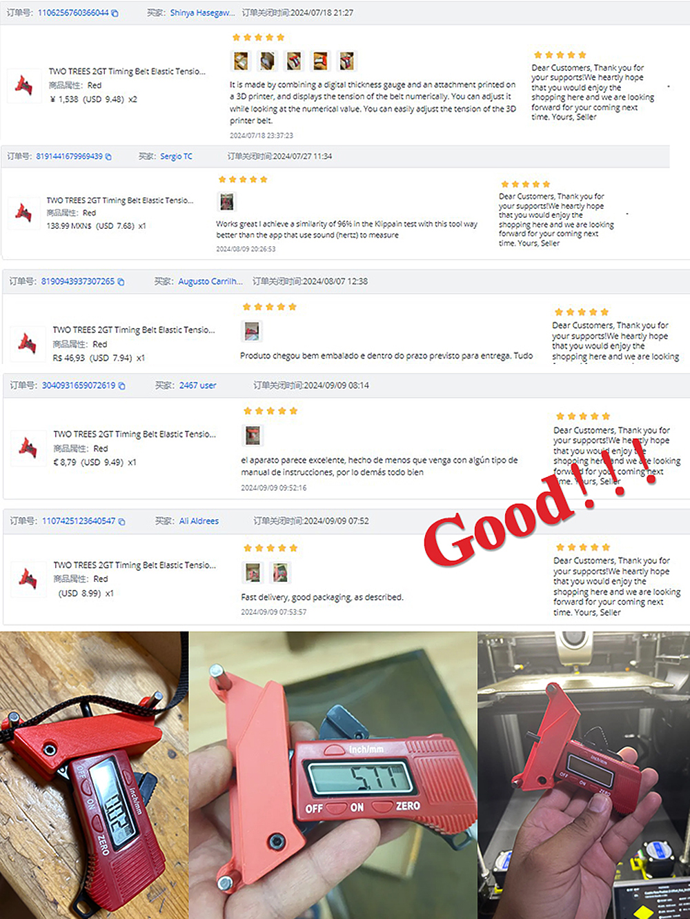 二木 2GT タイミングベルト弾性張力計正確な同期ベルト張力 Voron 2.4 トライデント K1 K1 最大 3D プリンタ部品