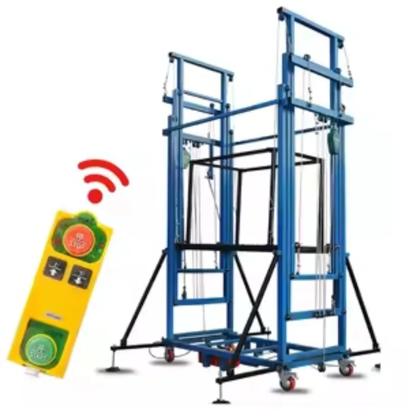 Electric Mobile Scaffolding Lift 4-10M Height Folding Platform With Remote Control For Construction Work