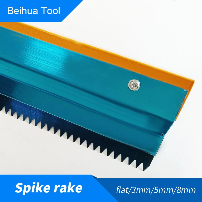 Beihua 56 ซม.Spike Rake Self-flow Cement Rake Scrscraper ซิลิคอน PU อีพ็อกซี่ชั้นสีเครื่องมือก่อสร้าง 3 มม./5 มม./8 มม.