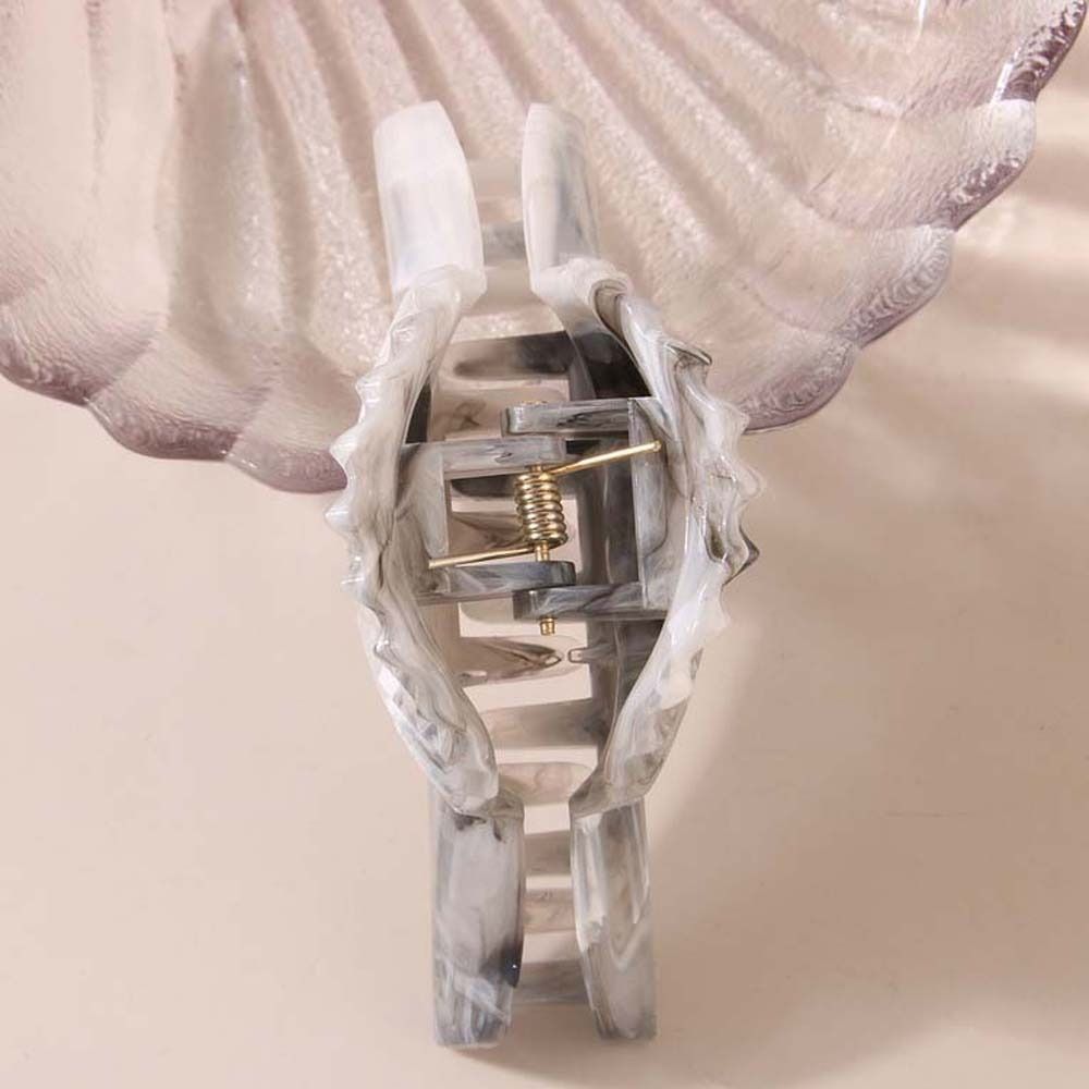 1 PCS Acetate Shell Shaped Hair Clip Beach Styling Accessory Sea Creature Shark Claw Ponytail Clip Hair Accessory