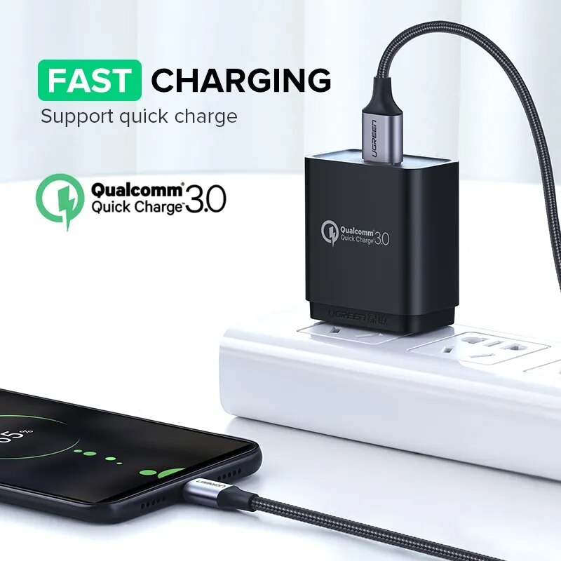 UGREEN 3A 高速充電ケーブル iPad Samsung Xiaomi Poco 磁気 USB-C 充電器データケーブル携帯電話ケーブルに適しています