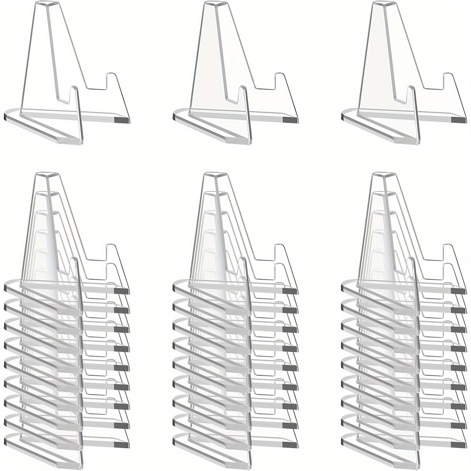 Soporte de exhibición de monedas acrílico transparente, soporte para tarjetas comerciales, Mini soporte para insignia, adorno, 10/20/30 Uds.