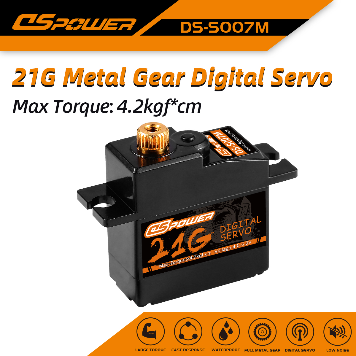 DSpower 21g Metal Gear Mini Servo 4,2 kg 17g Servo für 1:18 1:16 RC Auto Slash E-Revo 144001   C24 D12 MN99S MN86 RC Flugzeugroboter