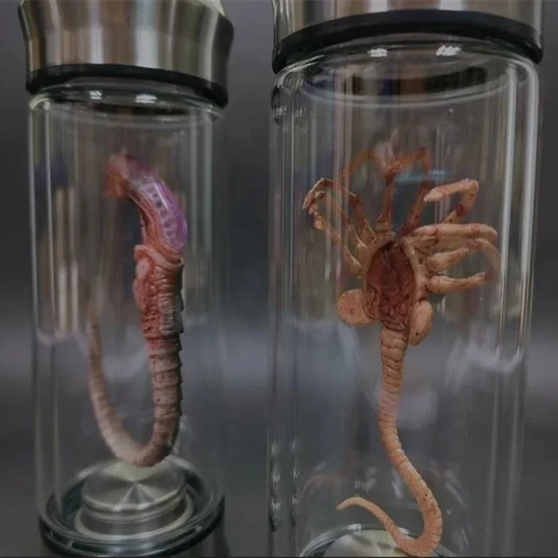 외계인 글로우 항아리 Xenomorph 표본 Facehugger 배아 유리 항아리 led 홈 장식 공예 조각 소품