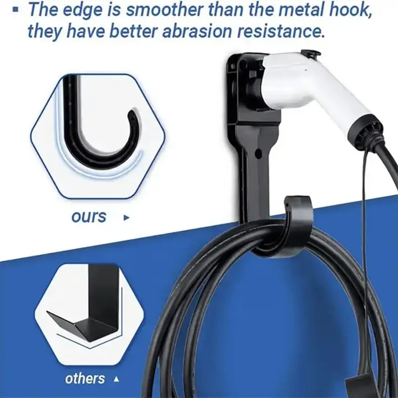EV Type2 Type1 GBT 充電器強力ホルダー電気自動車充電器ホルダー ABS ケーブルホルダー壁ブラケットネジ付き