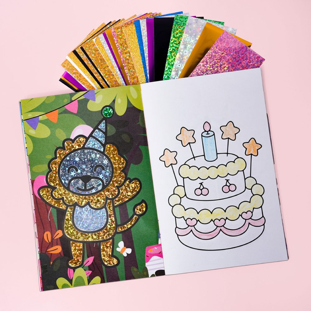Diy transferência mágica pintura artesanato mini livro para colorir folha artes artesanato brinquedos educativos crianças desenho dos desenhos animados presentes de aniversário