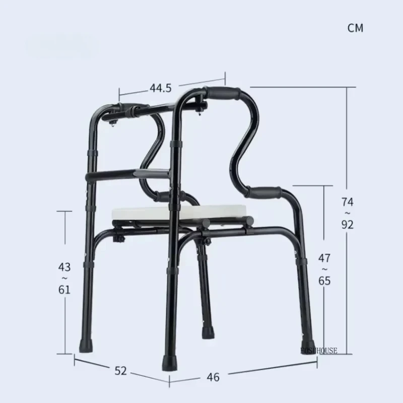 Cadeiras portáteis para idosos, auxílio para caminhada, pós-operatório, equipamento de cadeira de rodas, apoio de braço, cadeira de rodas auxiliar