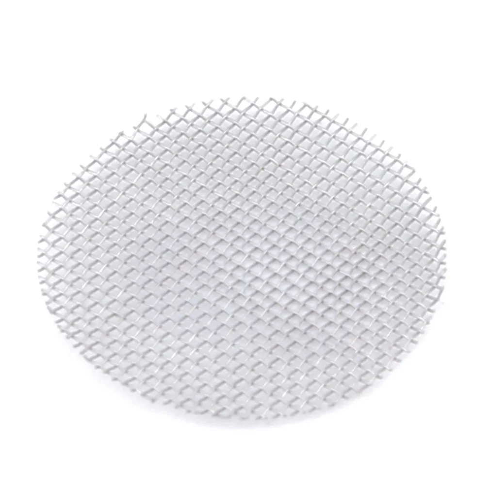 100 Uds. Filtros de pipa de fumar de acero inoxidable 304 pantallas plateadas red de malla tabaco fumar accesorio de soporte de combustión