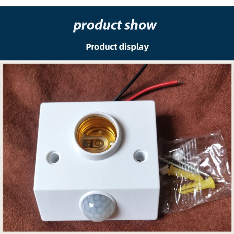 Inteligente 85v-265v 100w pir indução sensor de movimento infravermelho e27 suporte base da lâmpada led com interruptor de controle de luz adaptador de soquete de lâmpada