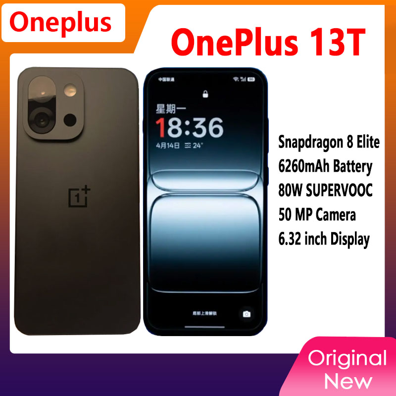 Original Oneplus 13T teléfono móvil Snapdragon 8 Elite 6,32 "AMOLED 120HZ 80W carga 6260mAh batería 50.0MP cámara Android 15.015