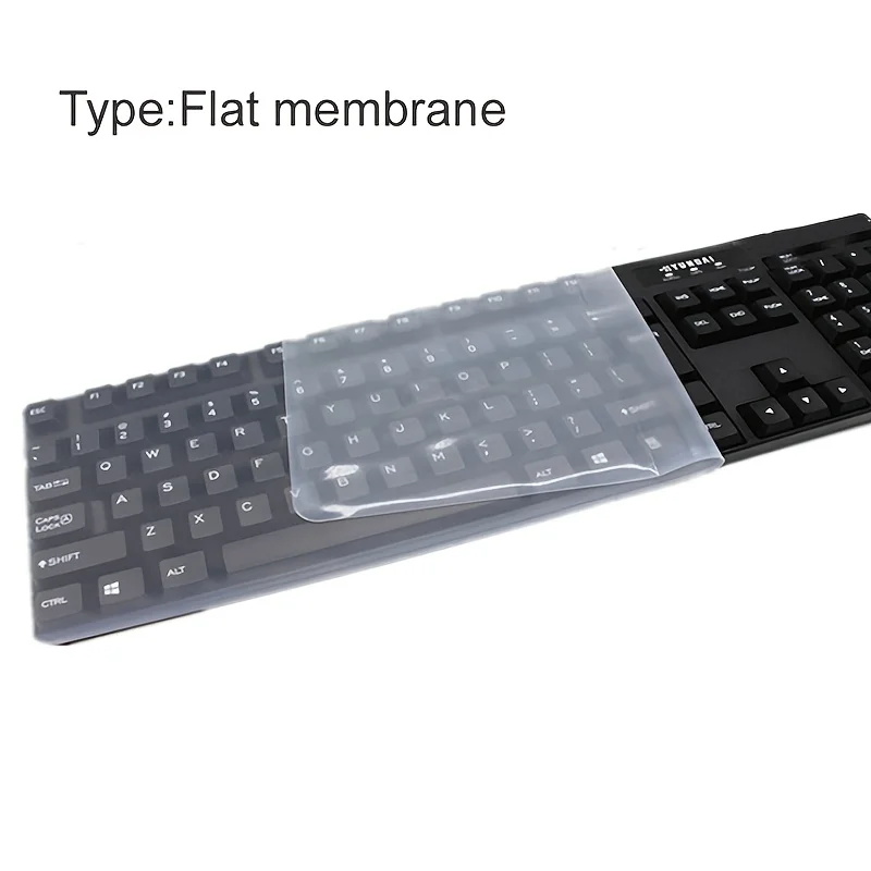 Universele toetsenbord siliconen beschermfolie Skin Cover Desktop PC Transparant silicagel Bump concaaf en convex plat membraan