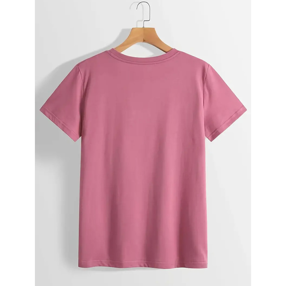Camiseta de talla grande para mujer, Top con estampado de huella de corazón y perro, camisa informal suave y elástica, ropa de moda urbana 2024