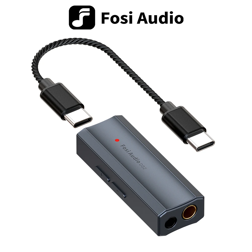 Fosi Audio DS2 Mini Audio USB DAC Dongle Усилитель для наушников DSD-декодер Поддержка 32 бит/384 кГц с балансировкой 3,5 мм и 4,4 мм