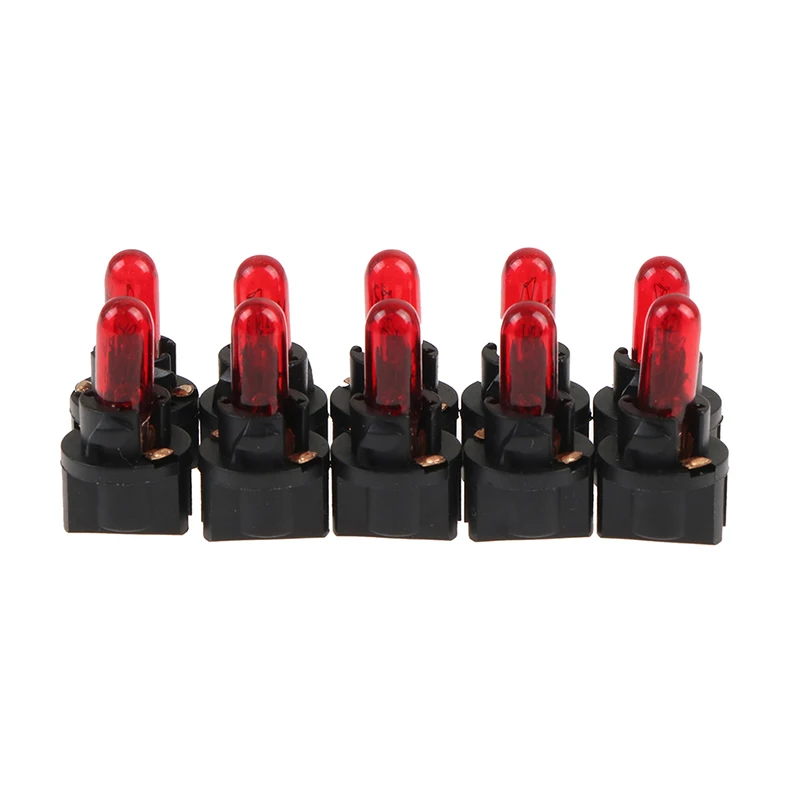 Luz LED T5 SMD para coche, diodo emisor de luz para automóvil, indicador de instrumentos, bombillas para salpicadero, lámpara indicadora Interior automática, 10 Uds.