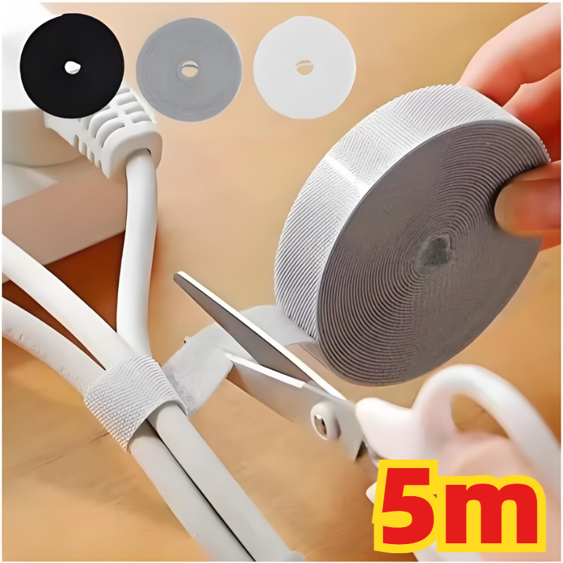 5m Cable Order Reusable Cable Organizer Desk Wire Winder Cable Tie Organizer Data Line Protection Storage Gadget