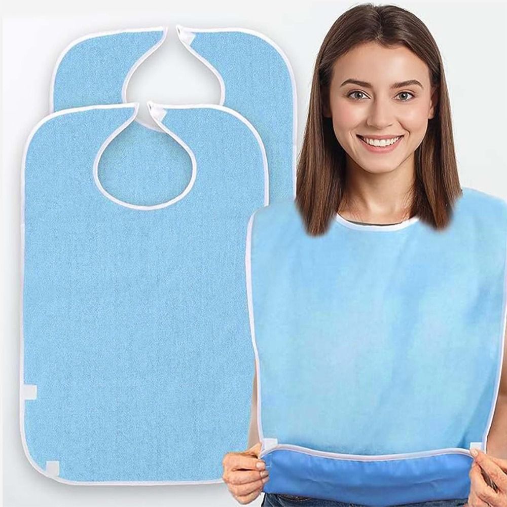 Multi-purpose Elderly Bib Feeding Nursing Stain Resistant Mess-Free Diet Senior Citizens Bibs Washable