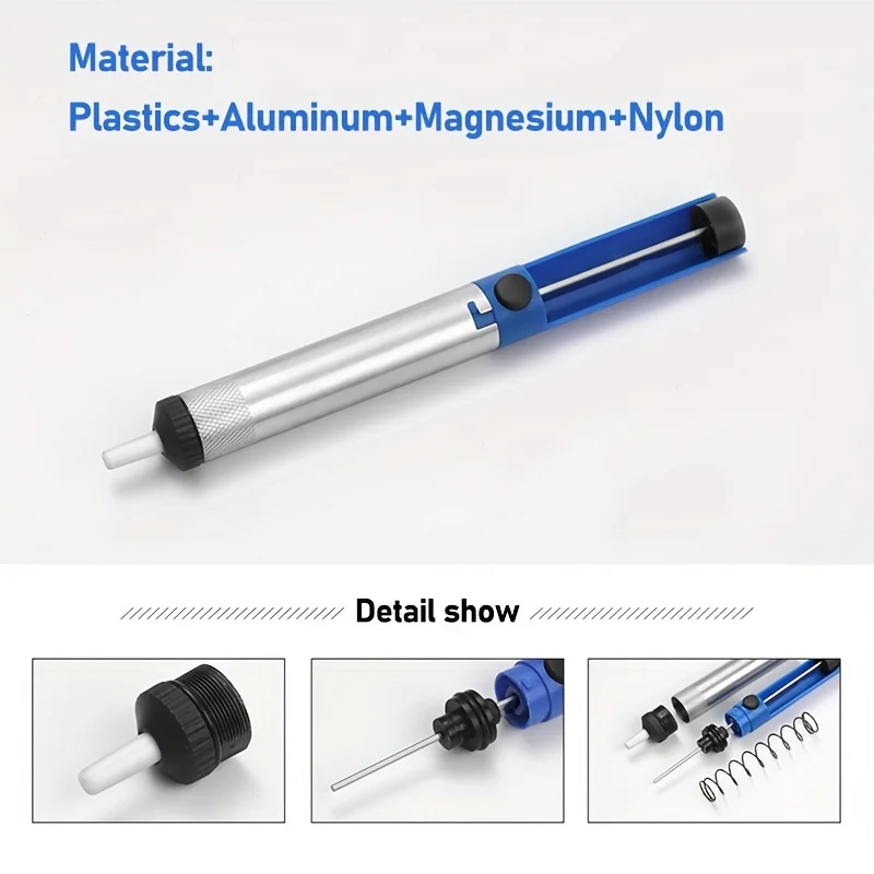 Alambre de succión de soldadura con fuerte succión y fuerte fuerza de retorno para reparación de soldadura, juego de 2,5 mm de ancho y 1,5 m de longitud
