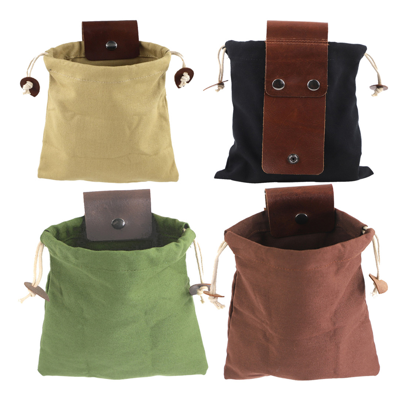Foraging Pouch For Hiking Outdoor Storage Bag With Drawstring Buckle For Garden