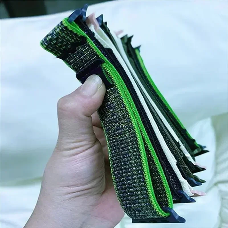 Nylon Loop For Apple Watch Strap 45mm 44mm 49mm 46mm 40mm 41mm 38mm 42mm Correa Bracelet iWatch Series 10 ultra2 6 Se 7 8 9 band