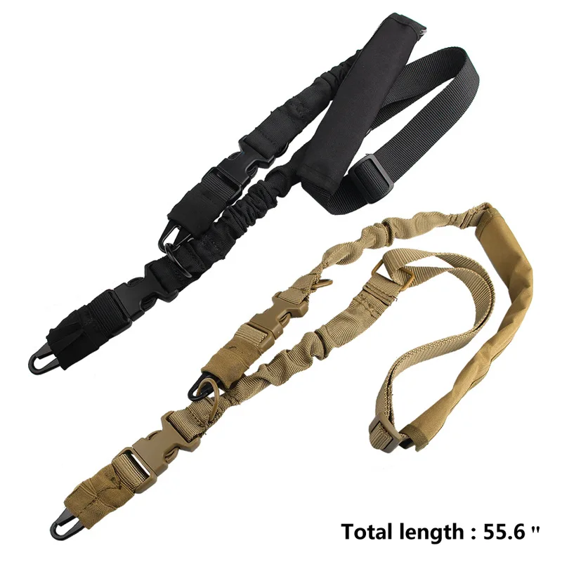 2 จุดด้านข้างหัวเข็มขัด Swiftlink เบาะ Bungee RIFLE SLING Strip Kiss อุปกรณ์ยุทธวิธี