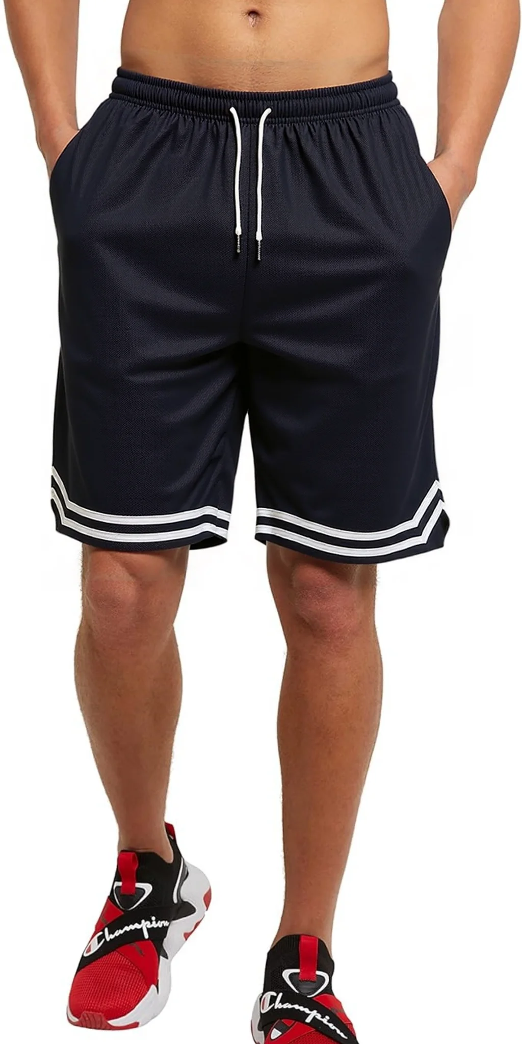 Pantaloncini da corsa da uomo ad asciugatura rapida Pantaloncini da allenamento atletici estivi con gradiente leggero per basket, palestra e sport all'aria aperta