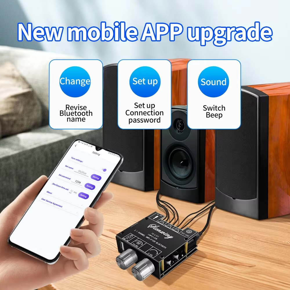 YS-LT21 Bluetooth Digitale Versterker Board Module 2.1 Stereo Dual Channel 15W + 15W + 30W met Hoge En Lage Tone Ondersteuning APP